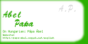 abel papa business card